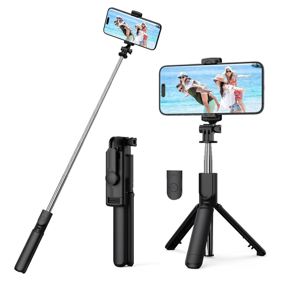Palo selfie con trípode y control remoto